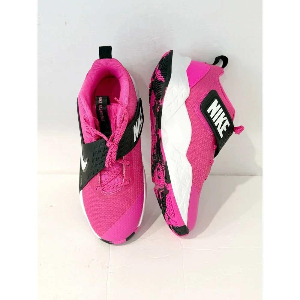 Nike Team Hustle Girls 6y Kids' Basketball Shoes NWT pink Black School Preppy